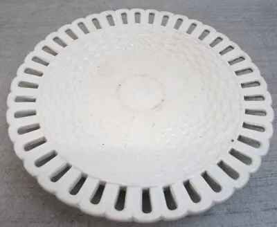 Buy Antique Reticulated Basketweave Creamware Plate - Waechtersbach 1899 • 8£