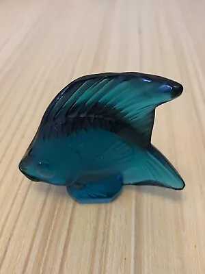 Buy Lalique Angel Fish Rare Dark Turquoise With Block Signature • 74.55£