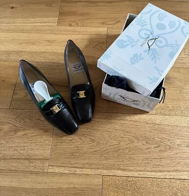 Buy Women’s Shoes Size 4 EU 37 Florentine Vintage Black Court Heels 100% Leather • 5£