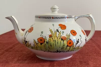 Buy Vintage Crown Ducal 2 Pint Poppies Teapot. 1930’s • 20£