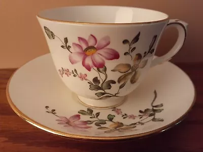 Buy Vintage Crown Staffordshire England Floral Fine Bone China Tea Cup & Saucer • 9.32£