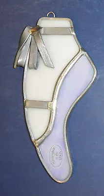 Buy Stained Glass Ballet Slipper Sun Catcher- Made In USA- Light Blue/Light Purple • 14.91£