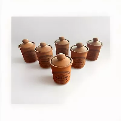 Buy Henry Watson Pottery The Original Suffolk Canister X 6 Spice & Herb Pots Jars • 30£