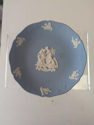 Buy Wedgwood Blue Jasperware Christmas Plate 1997, Nativity • 6£