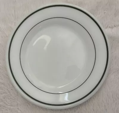 Buy Vintage Pyrex Corning Restaurant Ware Dinner Green Trimmed Plate • 7.92£