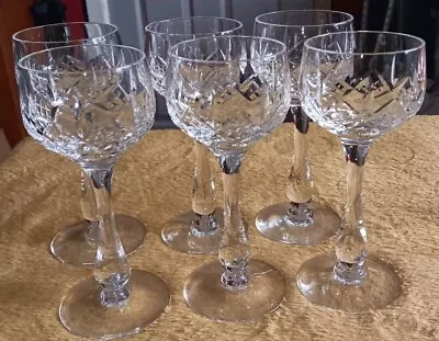 Buy Vintage Stuart Crystal Glengarry Set Of 6 Hock/wine Glasses  Signed • 64£
