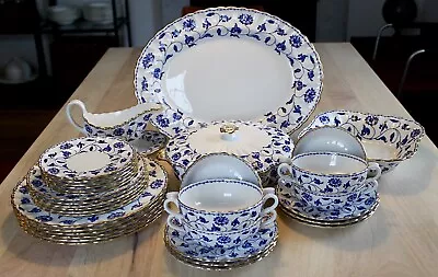 Buy Spode China England Blue Colonel Y6235 6 Place Setting Dinner Service 36 Pieces • 750£