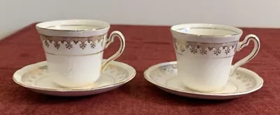Buy 2 Vintage Ridgway Coffee Cups & Saucers  • 4£