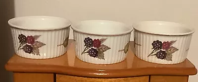 Buy Royal Worcester 3 Evesham Blackberry Design Cocotte Ramekin Dishes Shape 48. New • 13.50£