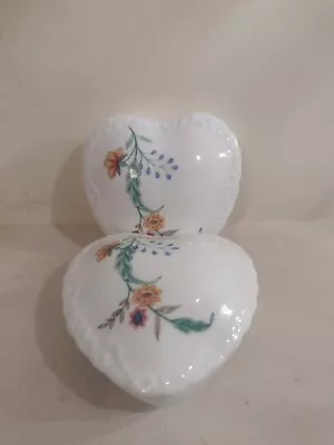 Buy Pair Of Matching Heart Shaped Coalport  Summer Meadows  Trinket Dishes. Unused. • 13.99£