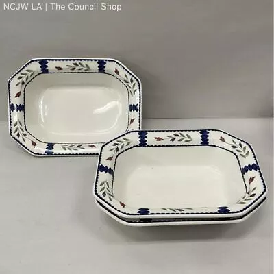 Buy Lot Of (3) Adams Lancaster English Ironstone Rectangular Vegetable Serving Bowl • 29.82£