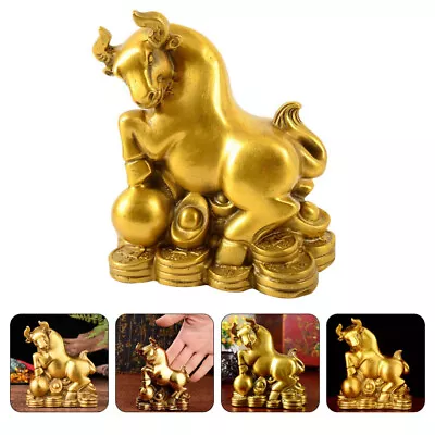 Buy  Chinese Feng Shui Copper Bull Ornament Bookshelf Decoration Household Zodiac • 25.28£