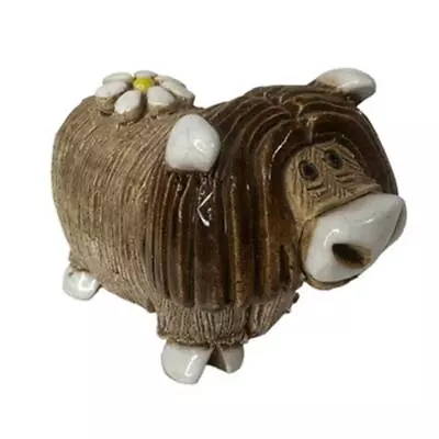 Buy Artesania Riconada #033 Highland Cattle Bull With White Daisy On Back - Uruguay • 23.27£