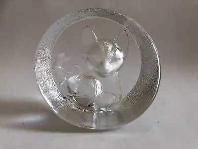 Buy Mats Jonasson Swedish Crystal Glass Kitten & Ball Of Wool Yarn Paperweight 3333 • 10£