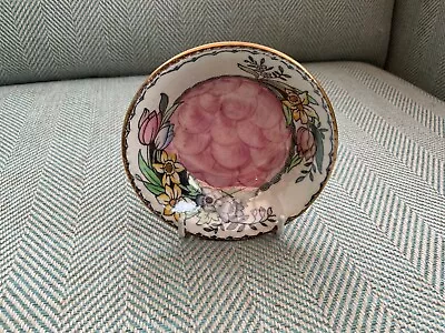 Buy Maling Pottery Pink Lustre Springtime Spring Flowers Trinket Dish + Stand. • 4.99£