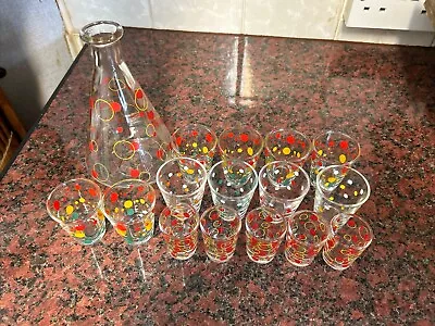 Buy Vintage French Glass Decanter And Shot Glasses • 5£