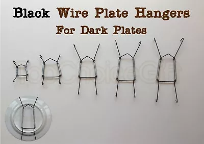 Buy Black China Plate Decorative Dish Wire Wall Display Hanger Hangers Hanging Mount • 2.99£