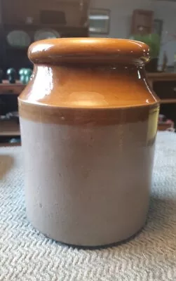 Buy Vintage Stoneware Storage Jar Pot  Kitchen Rustic Flower Vase • 15£