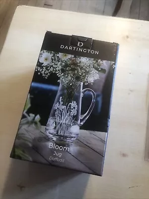 Buy Dartington Bloom Jug Daffodil Hand Made Glass 22.5cm Tall With Handle Boxed • 7.50£