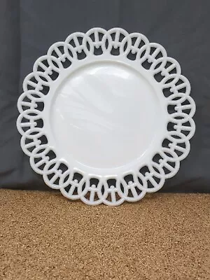 Buy Westmoreland Glass Wicker Edge Milk Glass Plate 9 1/4  Elegant Glassware • 11.18£