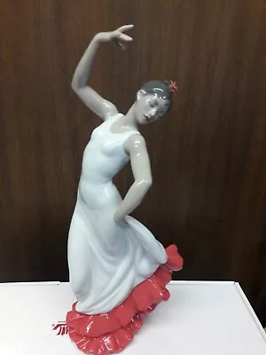 Buy Lladro Nao, Spanish Art (white-red) Flamenco Dancer, #1884, Mib, Free Shipping! • 158.38£