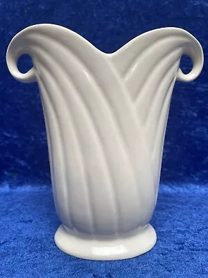 Buy Vintage CROWN DEVON, 7'' White Twin-Handled Art Deco Vase - A119 C.1950's • 11.99£