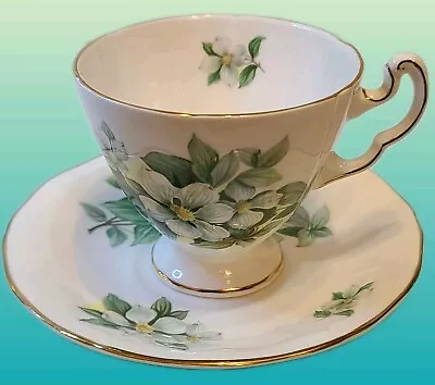 Buy Royal Adderley Dogwood Fine Bone China Cup Saucer Williams Lake B.C. England VTG • 24.97£