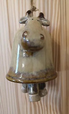 Buy Cow Windchime. Art Pottery Ceramic. Cattle. Brown. Fun Decorative Gift Handmade • 22£