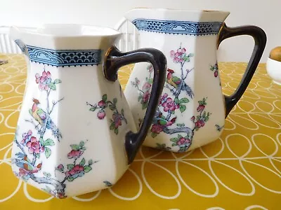 Buy Pair Of Porcelain China Jug Pitcher Vases Losol Ware Chartley 1920s • 6.99£