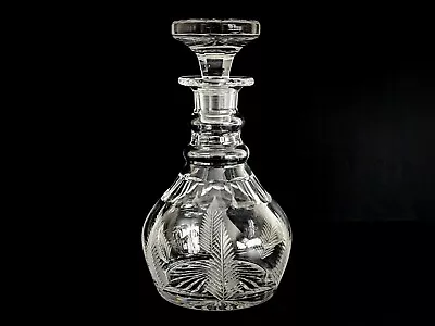 Buy Stuart Crystal Woodchester Glass Decanter, Fern Leaf Decor, 1950s, Signed • 35£