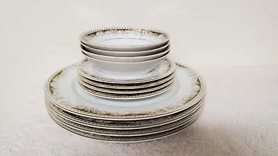 Buy Set Of 4 Signature Collection Fine China Queen Anne 113 Plates Dessert Bowls • 37.28£
