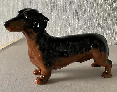 Buy Royal Doulton Dog Dachshund Standing Medium  Da 116 Black & Brown Gloss Perfect • 39.99£