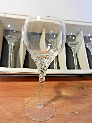 Buy Vintage Czech Katarinska Huta Beautiful Hand-made Lead Crystal Glasses X6 Boxed • 32£