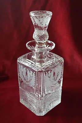 Buy Edinburgh Crystal Thistle Pattern - Spirit Decanter - Signed • 185£