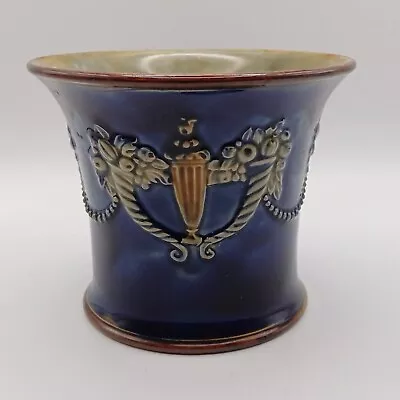 Buy Royal Doulton Stoneware Blue Edwardian Style Vase Plant Pot A/F • 4.99£