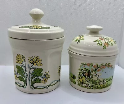 Buy 2 Vintage Dorn Williams Cardigan & Boncath Pottery National Trust Jar Canister • 14.99£