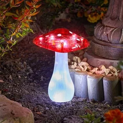 Buy 3pk Solar Toadstool Stake Lights Mushroom LED Lighting Garden Outdoor Decor 20cm • 22.99£