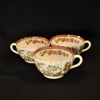 Buy Coalport 3 Cups India Tree Rust Red Green Russet Brown Silver 1920-1957 • 33.53£