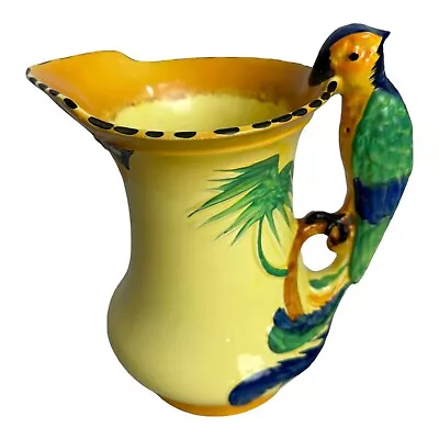 Buy Burleigh Ware Parrot Jug Pitcher Vase Vintage Art Deco Colourful Tropical 4910 • 44.99£