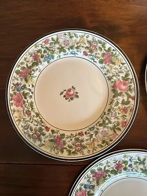 Buy Crown Staffordshire Fine Bone China Floral Plates Pattern 8516 Set Of Eight • 111.83£