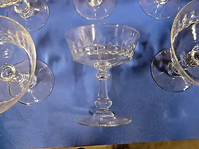 Buy Set Of 8 Crystal Champagne Glasses--Antique • 55.92£