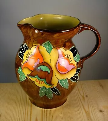 Buy S. Hancock Corona Ivory Ware Edith Gater Large Art Deco Jug - Brown • 75£