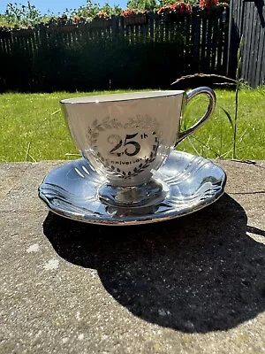 Buy Vintage Royal Winton 25th Wedding Anniversary Teacup And Saucer • 2.99£
