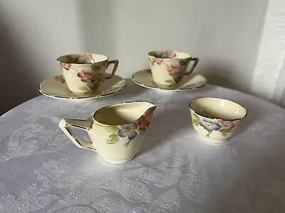 Buy 6 X Vintage Art Deco Crown Ducal Wild Rose 2653 Hand Painted China Teaset Pieces • 19.95£