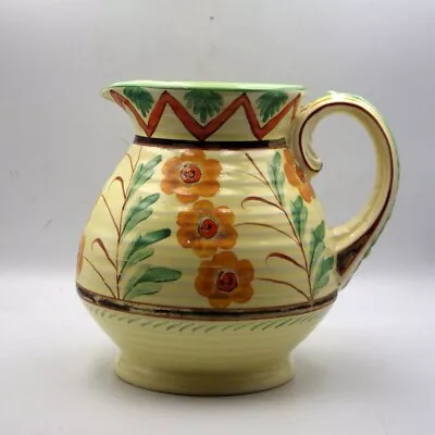 Buy CROWN DUCAL 1930s Art Deco Pottery JAZZY FLORAL JUG • 35£