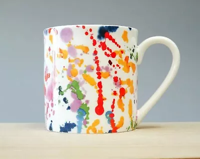 Buy Bone China Colourful Paint Splatter Mug Hand Decorated In Wales (Almost A Pint) • 13.99£