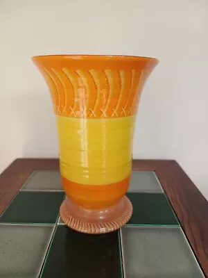 Buy Art Deco Shelley China Banded Vase In Orange • 18£