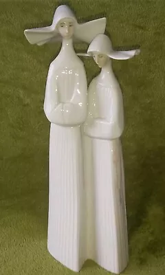 Buy Lladro Nuns With Rosary Beads Figurine 4611 * RARE & Excellent ~ 13  Tall.  • 39.99£