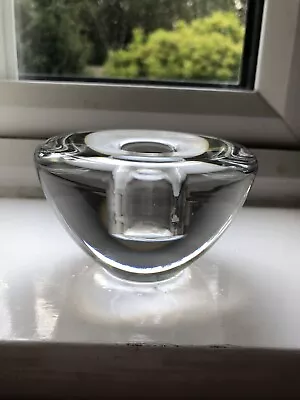 Buy Orrefors Glass Candle Holder. 80’s. Heavy. Signed. Mint. • 12£