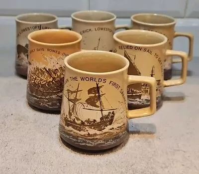 Buy Rare Great Yarmouth Pottery Complete Set Of 6 Mugs Tankards Lifeboats 1986 Ltd  • 74.99£